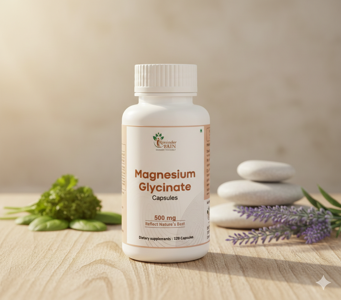 Magnesium Glycinate 500mg Capsules | Sleep & Muscle Recovery Support